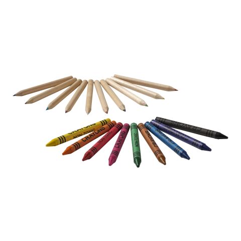 Lucky 19-piece coloured pencil and crayon set Standard | Natural | No Branding | not available | not available | not available