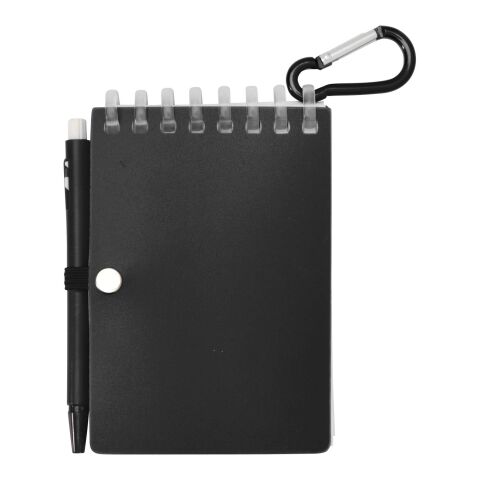Lig Mini recycled outdoor soft cover notebook and ballpoint pen set (black ink) Solid black | No Branding