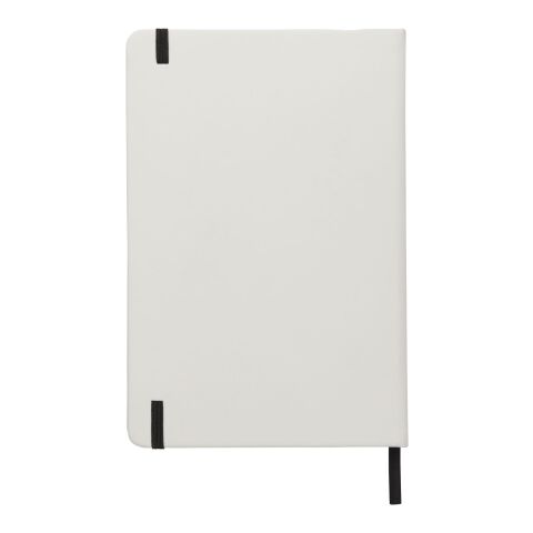 Spectrum A5 white notebook with coloured strap Standard | White-Solid black | No Branding | not available | not available | not available