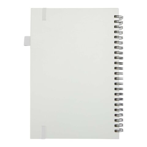 Liss A5 recycled plastic hard cover spiral notebook White