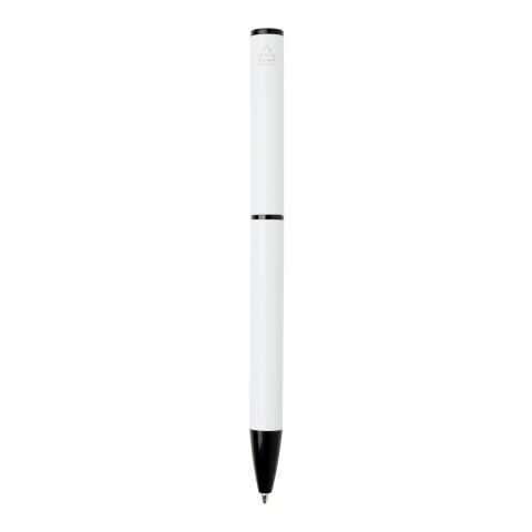 Verton recycled aluminium twist ballpoint pen with sleeve (blue ink) White