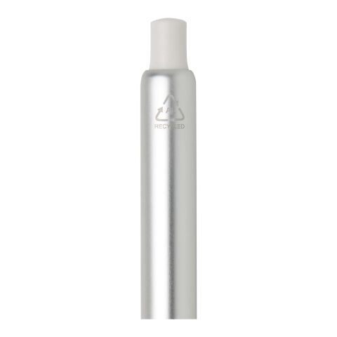 Soffit recycled aluminium click anodized ballpoint pen (blue ink) White