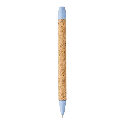 Midar cork and wheat straw ballpoint pen Standard | Natural-Light blue | not available | No Branding | not available | not available