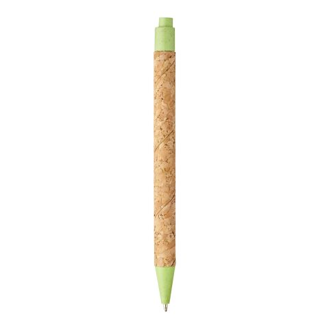 Midar cork and wheat straw ballpoint pen Standard | Natural-Apple green | not available | No Branding | not available | not available