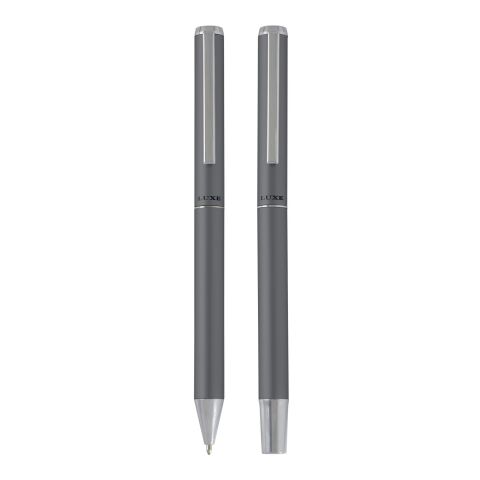 Lucetto recycled aluminium ballpoint and rollerball pen gift set Standard | Grey | Not applicable | No Branding | not available | not available