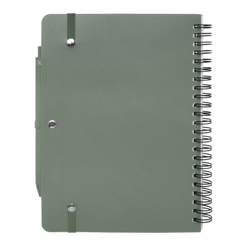 Thalaasa A5 ocean-bound hard cover notebook with ballpoint pen (black ink) Standard | Heather green | No Branding | not available | not available