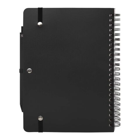 Thalaasa A5 ocean-bound hard cover notebook with ballpoint pen (black ink) Standard | Solid black | not available | No Branding | not available | not available