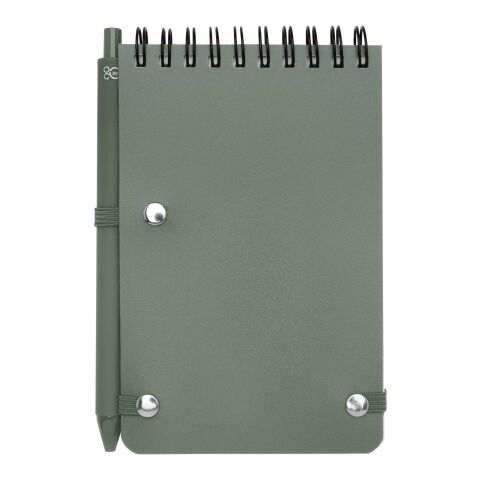 Thalaasa A6 hard cover ocean-bound notebook with ballpoint pen (black ink) Standard | Heather green | not available | No Branding | not available | not available