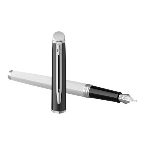 Hemisphere colour blocking fountain pen with palladium trim Standard | White-Solid black | not available | No Branding | not available | not available
