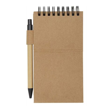 Flipper sticky notepad with ballpoint pen (black ink) Standard | Natural | Not applicable | No Branding | not available | not available