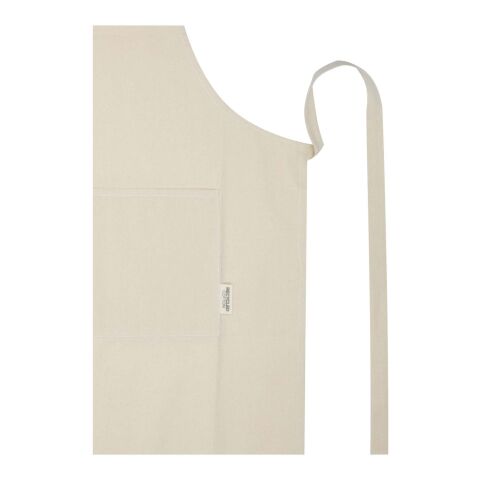 Nia 200 g/m² recycled cotton apron Standard | Oatmeal | No Branding | not available | not available | not available