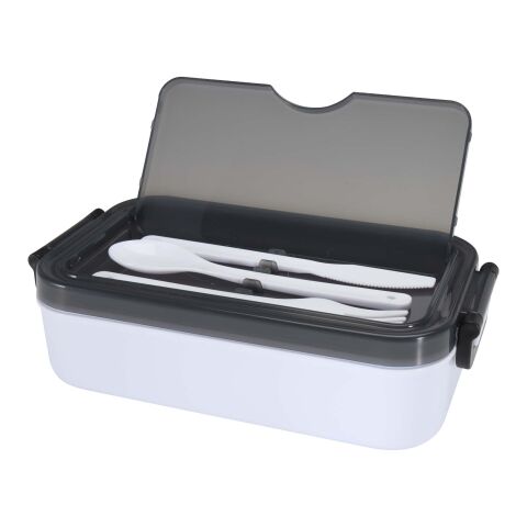 Snappy lunch box and cutlery set Standard | White | No Branding | not available | not available