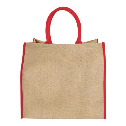 Harry coloured edge jute tote bag Standard | Natural-Red | not available | No Branding | not available | not available