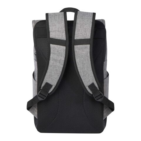 Hoss 15.6&quot; roll-up laptop backpack Standard | Heather grey-Solid black | No Branding | not available | not available | not available