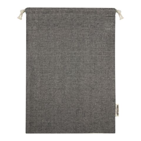 Pheebs 150 g/m² GRS recycled cotton gift bag large 4L Standard | Heather black | Not applicable | No Branding | not available | not available | not available