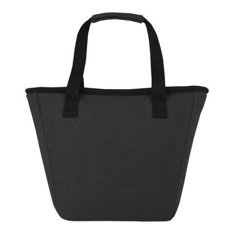 Joey 9-can GRS recycled canvas lunch cooler bag 6L Standard | Solid black | not available | No Branding | not available | not available | not available