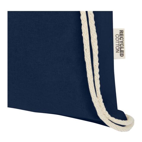 Oregon 140 g/m² GRS recycled cotton drawstring bag Standard | Navy | not available | No Branding | not available | not available | not available