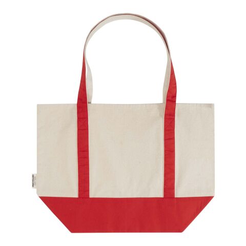 Sam 320 g/m² GRS recycled cotton tote bag Standard | Red-Natural | No Branding | not available | not available | not available