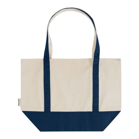 Sam 320 g/m² GRS recycled cotton tote bag Standard | Navy-Natural | not available | No Branding | not available | not available | not available