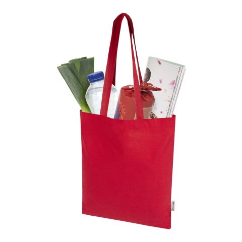 Madras Blend 140 g/m² GRS recycled cotton tote bag 7L Standard | Red | not available | No Branding | not available | not available | not available