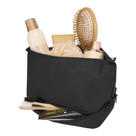Trip Aware™ recycled travel toiletry bag 6L Standard | Solid black | not available | No Branding | not available | not available | not available