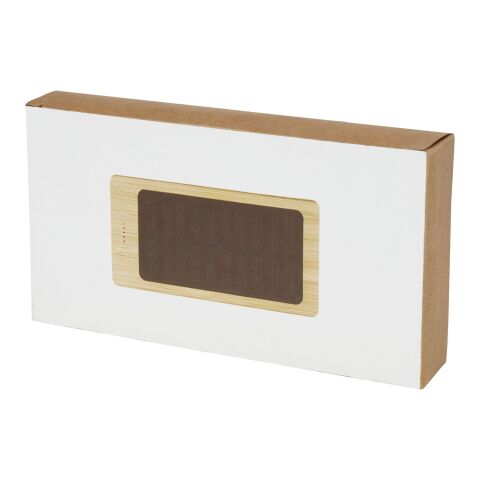 Alata 8000mAh bamboo solar power bank Standard | Beige | No Branding | not available | not available