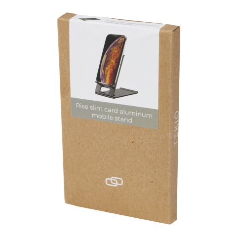 Rise slim aluminium phone stand Standard | Solid black | No Branding | not available | not available