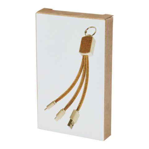 Bates wheat straw and cork 3-in-1 charging cable Standard | Natural | No Branding | not available | not available