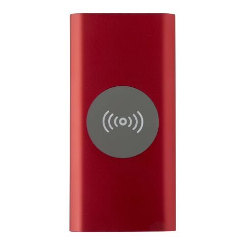 Juice 8000 mAh Type-C recycled aluminium wireless power bank Standard | Red | Not applicable | No Branding | not available | not available