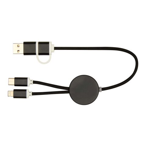 Alasia 5-in-1 recycled aluminium and plastic 30 cm data sync and 27W fast charge cable Standard | Black | No Branding | not available | not available