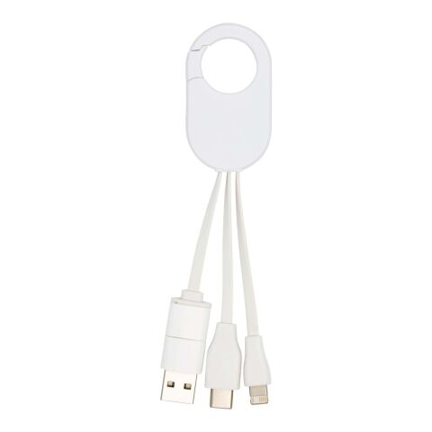 Troop 4-in-1 recycled plastic charging cable Standard | White | Not applicable | No Branding | not available | not available