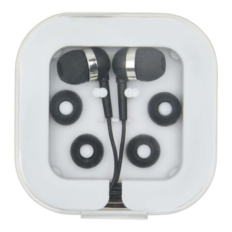 Baekdu wired Type-C headset with recycled plastic storage box Standard | Black | No Branding | not available | not available
