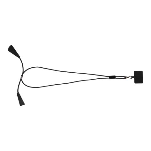 Funi recycled plastic smartphone lanyard with built-in data sync and 100W fast charge 5-in-1 cable Standard | Black | No Branding | not available | not available