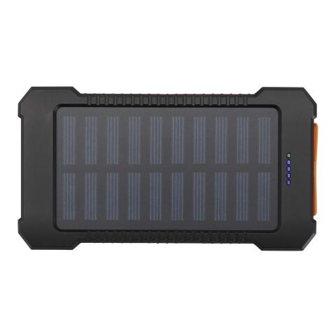 Altair 5000 mAh 10W recycled plastic rugged solar power bank with built-in torch Standard | Solid black | No Branding | not available | not available