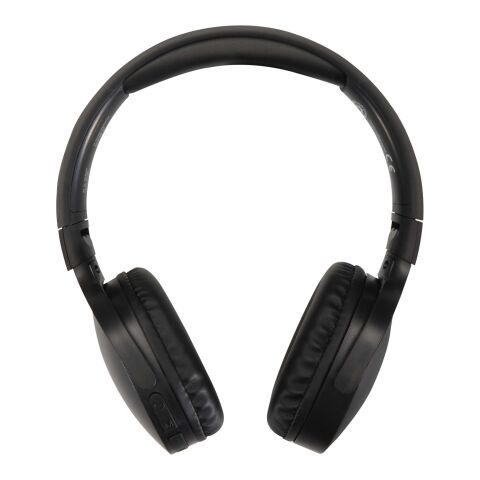 Ancha recycled plastic over-ear wireless Bluetooth® headset Standard | Solid black | No Branding | not available | not available