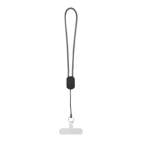 Arich RCS recycled wrist lanyard with built-in 20W Type-C charging cable Solid black