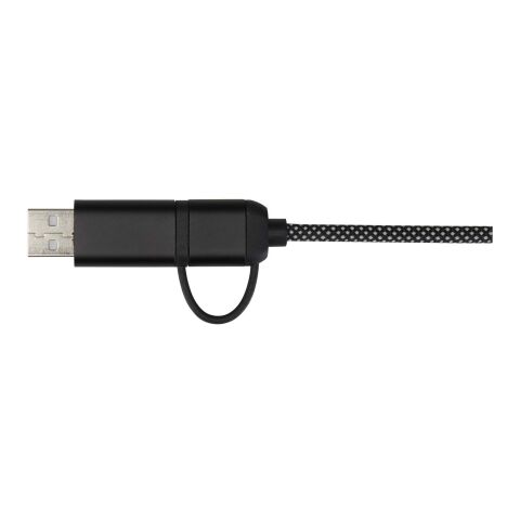 SMART 65W 100 cm RCS recycled magnetic 5-in-1 charging cable Solid black
