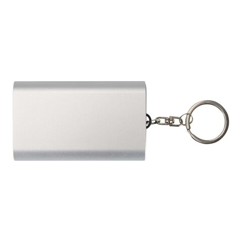 Arcturus 2000 mAh recycled aluminium power bank with keychain Standard | Silver | No Branding | not available | not available