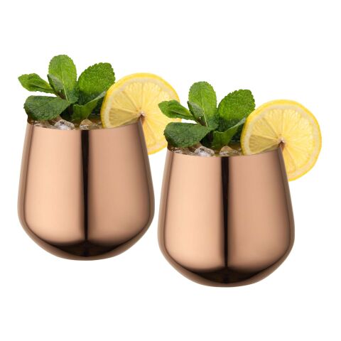 Cascade 540 ml stainless steel cup set Rose gold