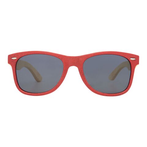 Sun Ray bamboo sunglasses Standard | Red | 1-color Pad Print | left temple | 50 mm x 7 mm