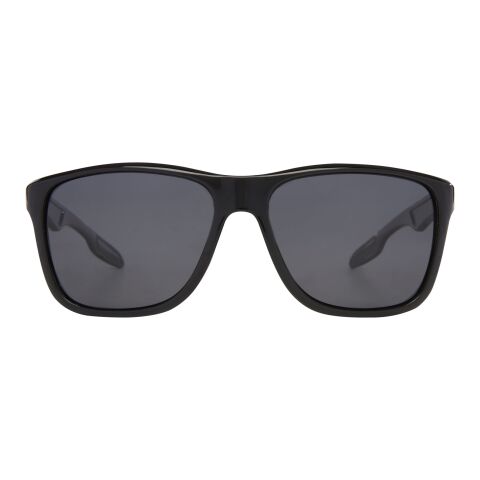 Eiger polarized sport sunglasses in recycled PET casing Standard | Solid black | 1-color Pad Print | right temple | 45 mm x 3 mm