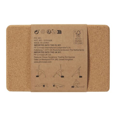 Trikona cork yoga brick Standard | Natural | No Branding | not available | not available