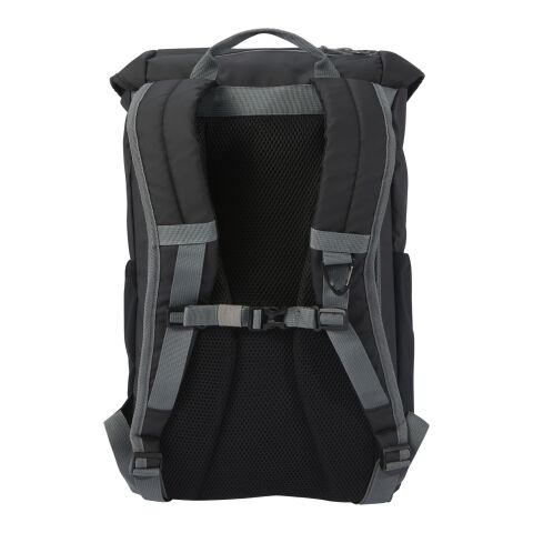 Aqua 15.6&quot; GRS recycled water resistant laptop backpack 23L Standard | Solid black | No Branding | not available | not available | not available