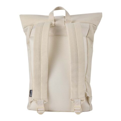 Recanvas 14” GRS recycled rolltop backpack 16L Standard | Sandstone | No Branding | not available | not available | not available