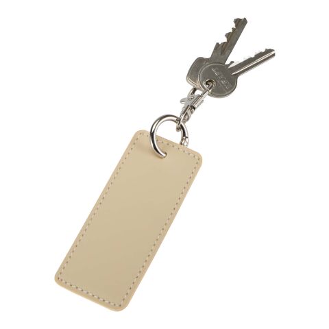 Resi Plus GRS recycled rectangle charm keychain Standard | Oatmeal | No Branding | not available | not available
