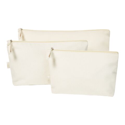 Halfar zipper bag ORGANIC S light grey | Without Branding