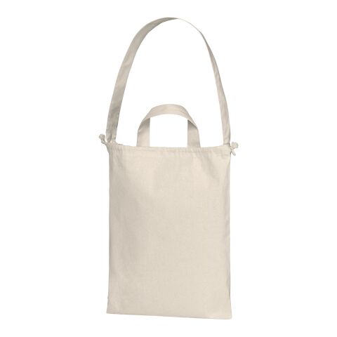 Halfar drawstring tote bag ORGANIC light grey | Without Branding