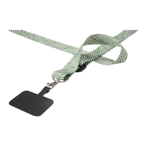 Lyra RPET sublimation adjustable lanyard with phone holder White | No Branding | not available | not available