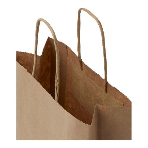 Kraft 80 g/m2 paper bag with twisted handles - small Kraft brown | No Branding | not available | not available