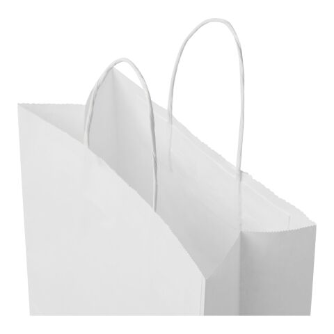Kraft 80 g/m2 paper bag with twisted handles - medium white | No Branding | not available | not available